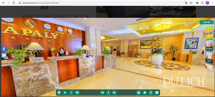 Hình ảnh tính năng tham quan 3D Khách sạn Sapaly tại Cổng thông tin Du lịch tỉnh Lào Cai